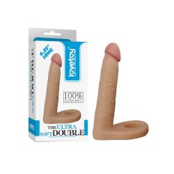 LoveToy - The Ultra Soft Double 6.25 16 cm - Dubbele Penetratie Dildo - Nude