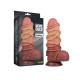 LoveToy - Extreme Dildo with Rope Pattern 24 cm - Brown Nude