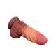 LoveToy - Extreme Dildo with Rope Pattern 24 cm - Brown Nude