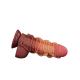 LoveToy - Extreme Dildo with Rope Pattern 24 cm - Brown Nude