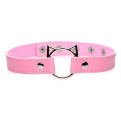 Cocker Sottile con Anello Gattino Kinky Kitty - Rosa