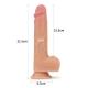 LoveToy - Roterende Realistische Dildo 8.5 21.5 cm - Nude