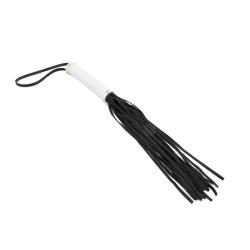 Leather Whip with White Grip