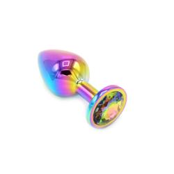 Rainbow Butplug with Gem M