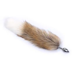 Fox Tail Plug Brown White - Short