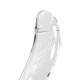 Glass Dildo Clear Swan Curve Red Dots