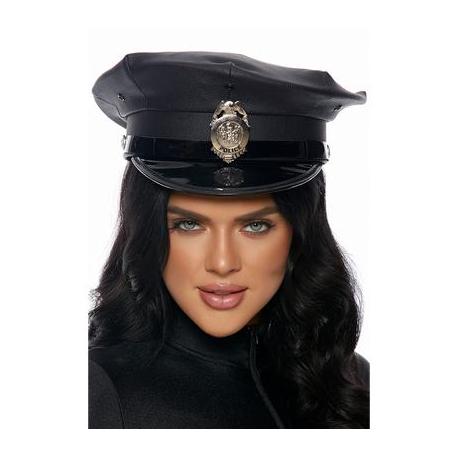 Vinyl Police Cap - One Size