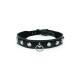 Bling Vixen - Leather Choker with Rhinestones