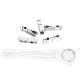 Modern Zinc Alloy Nipple clamps 5x Set with Rope