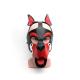 665 Playful Pup Hood Black Red White