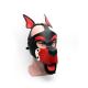 665 Playful Pup Hood Black Red White