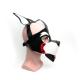665 Playful Pup Hood Black White Red