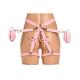 Bondage Harness with Bows - XL 2XL - Pink