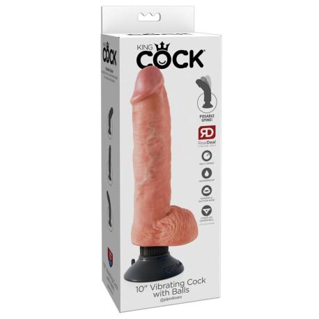King Cock 10inch Vibr. w.balls