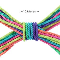 Polyester Bondage Rope - 32.8 ft 10 m - Multicolor Bright