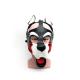 665 Playful Pup Hood Black White Red