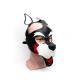 665 Playful Pup Hood Black White Red