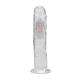 LED Vibrating Straight Cock - 8 20 cm - Transparent