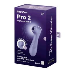 Pro 2 Generation 3 - Double Air Pulse Vibrator - Liquid Air and Connect App - Lila