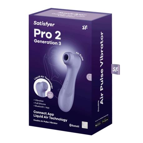 Pro 2 Generation 3 - Double Air Pulse Vibrator - Liquid Air and Connect App - Lila