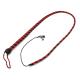 Leather Whip Black Red 140 cm