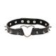 Spiked Heart Choker - Black