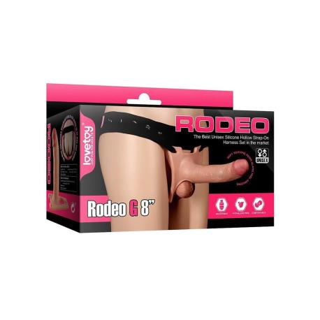 LoveToy - Strap-On Harness met Dildo 8 20 cm - Nude