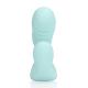 Three-In-One Liquid Silicone Vibrator - Breezy Blue