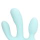 Three-In-One Liquid Silicone Vibrator - Breezy Blue