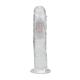 LED Vibrating Straight Cock - 8 20 cm - Transparent