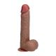 Vibrating and Thrusting Straight Cock with Balls - 8 20,5 cm - Tan