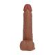 Vibrating and Thrusting Straight Cock with Balls - 8 20,5 cm - Tan