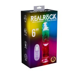 LED Vibrating Straight Cock - 6 15 cm - Transparent