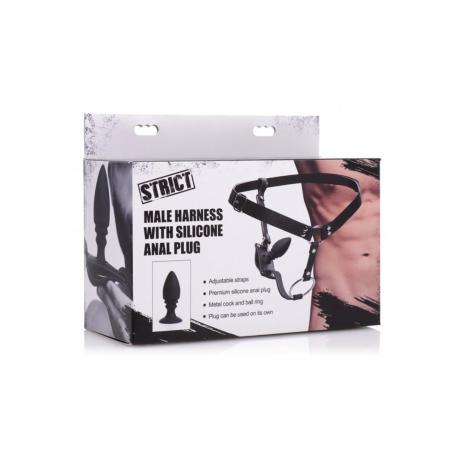 Men s Harness with Silicone Butt Plug