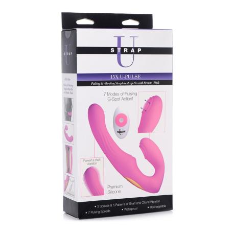 U-Pulse - Silicone Pulsating and Vibrating Strapless Strap-On