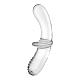 Double Crystal - Glass Dildo - Transparent