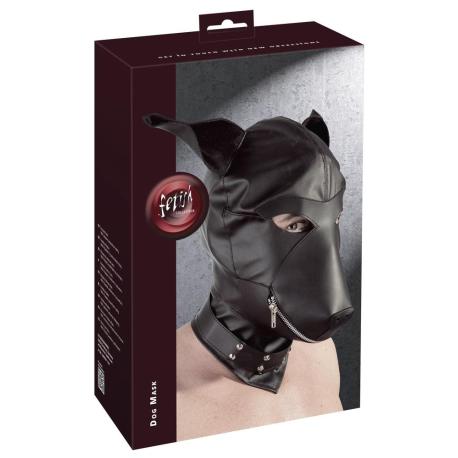 Imitation leather dog mask