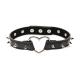 Spiked Heart Choker - Black