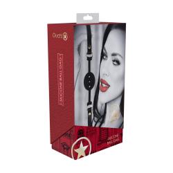 Milan Collection - Silicone Ball Gag - Black Red