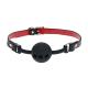 Milan Collection - Silicone Ball Gag - Black Red