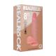 Dual Density Silicone Realistic Vibrating Thrusting Dildo with Balls - 8 20,3 cm - Flesh