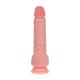 Dual Density Silicone Realistic Vibrating Thrusting Dildo with Balls - 8 20,3 cm - Flesh