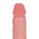 Dual Density Silicone Realistic Vibrating Thrusting Dildo with Balls - 8 20,3 cm - Flesh