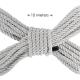 Polyester Bondage Rope - 32.8 ft 10 m - Silver