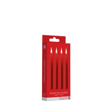 Teasing Wax Candles - 4 Pieces - Red
