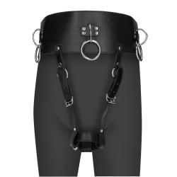Belt with Vibrator Holder - Black