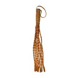 Braided 15 Tails with 6 Handle - Italian Leather
