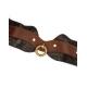 Liebe Seele - Leather Posture Collar with Leash - Black, Brown Gold