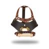 Liebe Seele - Leather Blinders with Gag - Black, Brown Gold