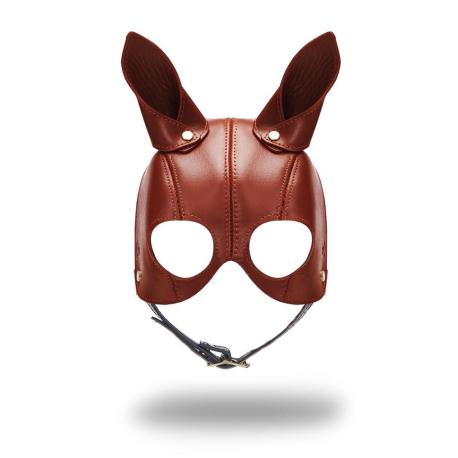 Liebe Seele - Leather Mask with Ears - Black, Brown Gold